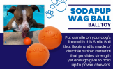 SP Smile Ball Ultra Durable Synthetic Rubber Chew Toy & Floating Retrieving Toy