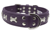 Rotterdam Bones Dog Collar by Angel 24" X 1.25" , Orchid Purple