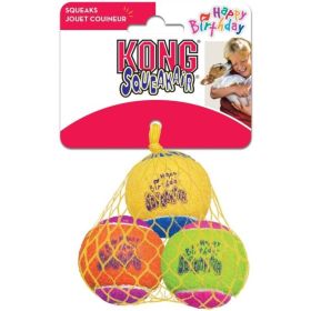 KONG Squeakair Birthday Tennis Balls