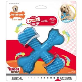 Nylabone Power Chew Comfor Hold X Bone Durable Dog Toy Beef Flavor Giant