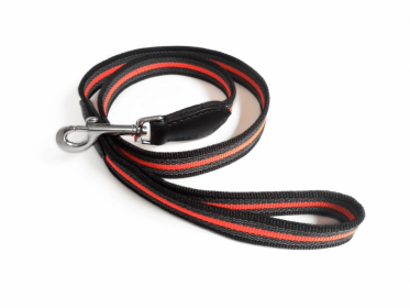 Reflective Anti-Slip Snap Leash (Color: Black  Line, size: 4ft x 3/4in)