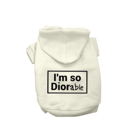 DIOR-able Hoodie (Color: White, size: X Small)