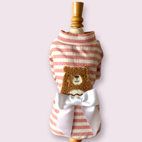 My Bear-y Cute Turtleneck Dog Sweater (Color: Pink, size: X Small)