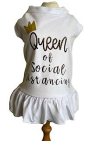 King/Queen of Social Distancing (Color: White, size: X Small)