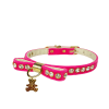 Velvet Bow Bear Charm Collar- Dog Collar