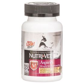 Nutri Vet Aspirin for Dogs (Option: Vet Aspirin for Dogs  Large Dogs over 50 lbs  75 Count (300 mg))