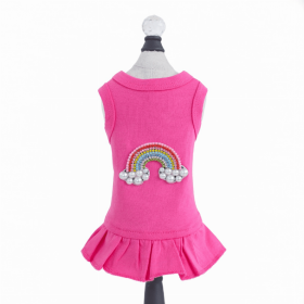 Rainbow Dress (Color: Fuchsia, size: XXS)